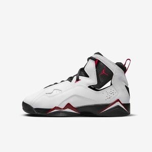 Jordan Kids' White/Black/Red High-Top Sneakers